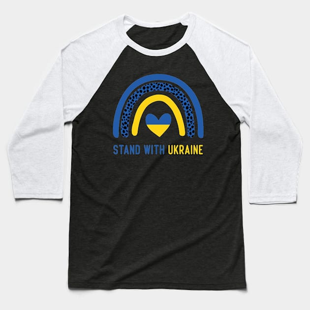 stand with ukraine leopard ukraine heart Baseball T-Shirt by Aymoon05